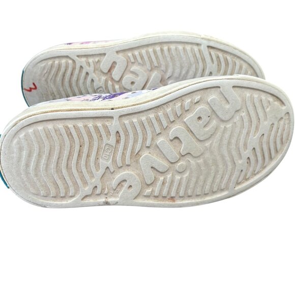 Native Kids Jefferson C10 Slip-On Shoes Purple & Pink Abstract Rubber Sole - Picture 5 of 6